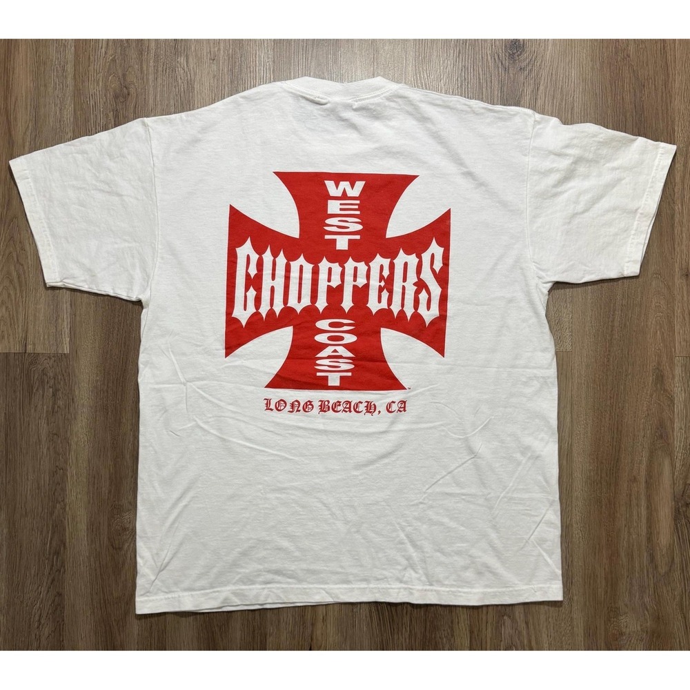 Vintage Y2K West Coast Choppers White Shirt‎ Size XL